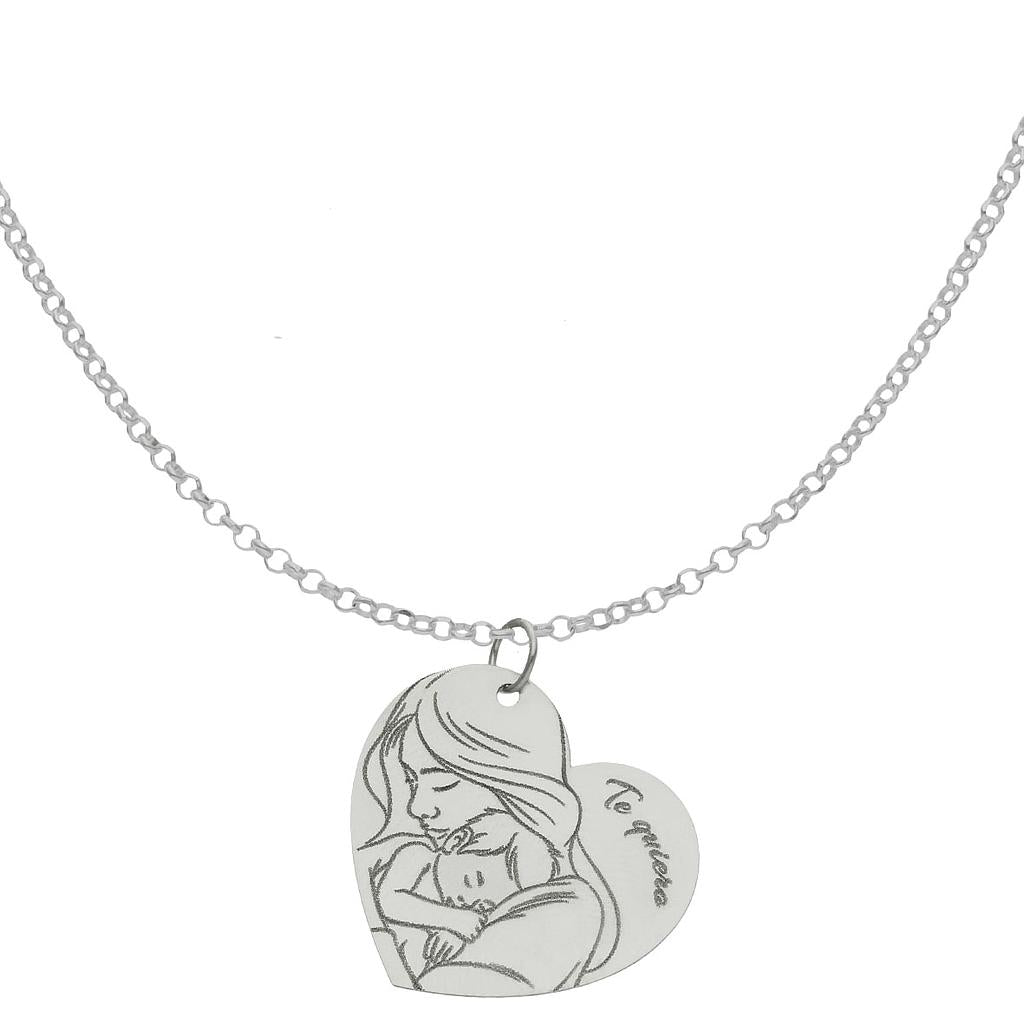 Gargantilla Plata 925mm De La Madre 20x18mm