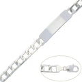 Pulsera con Placa Plata 925mm - 9mm