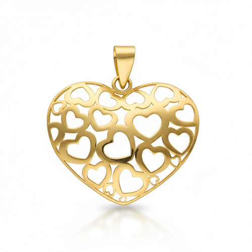Colgante Oro 18K Corazón Calado