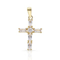 Cruz Oro 18KL con Circonitas - 13x18mm