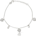 Pulsera Plata 925mm Corazón + Circonitas