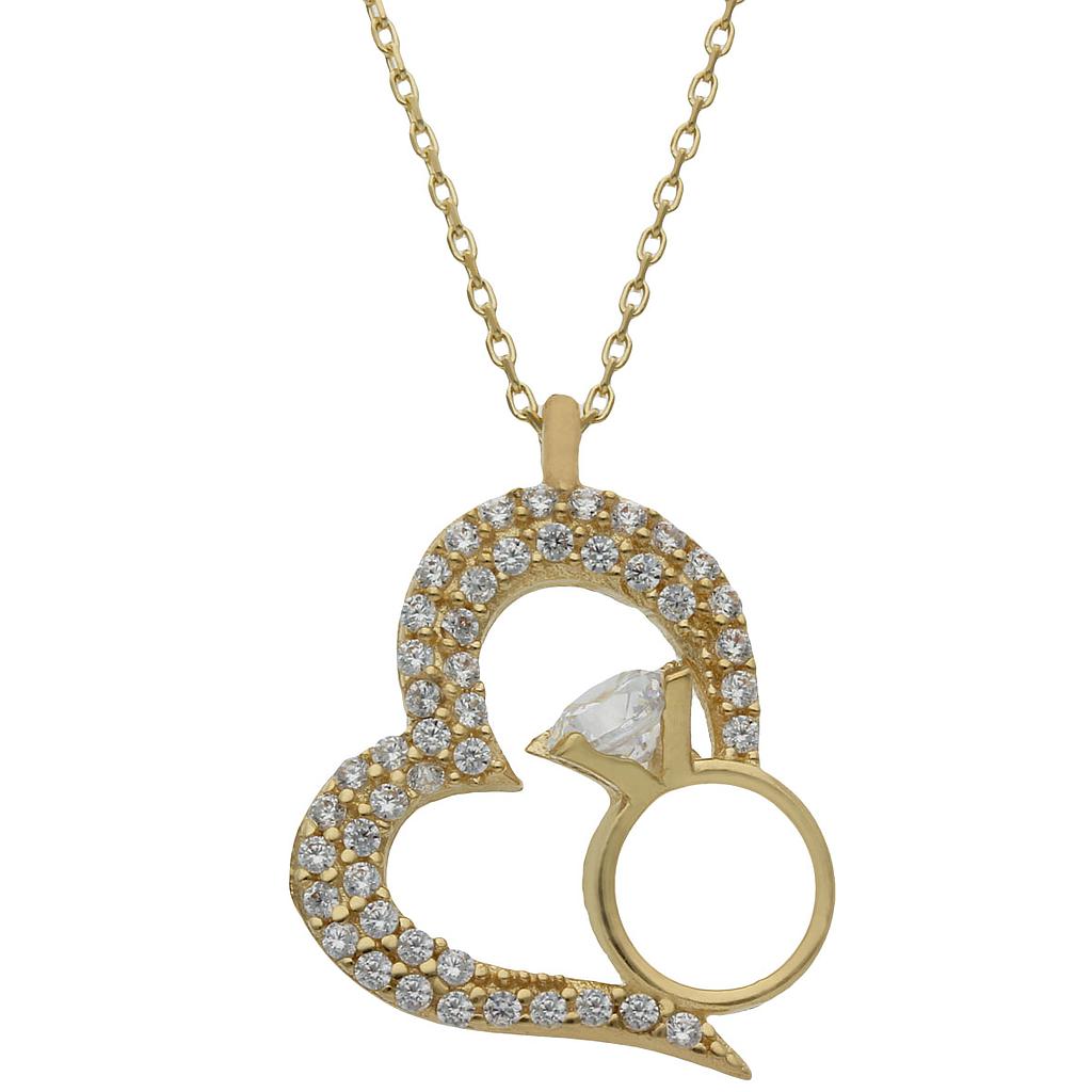 Gargantilla Oro 18K Corazón + Anillo