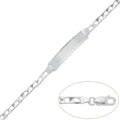 Pulsera con Placa Plata 925mm - 4mm