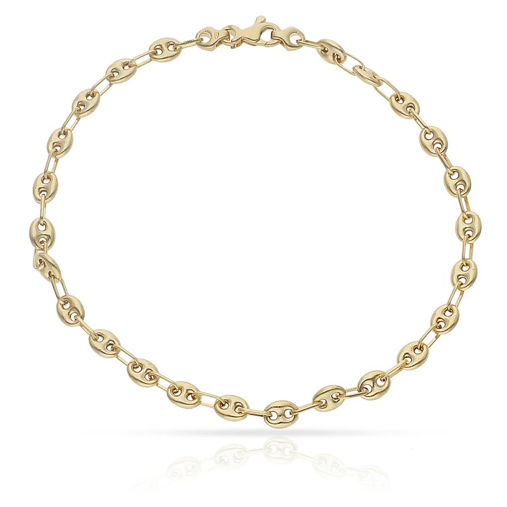 Pulsera Oro 18K Calabrote Hueca 4mm