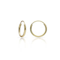 Aros Tubo Plata Chapada Oro 10mm