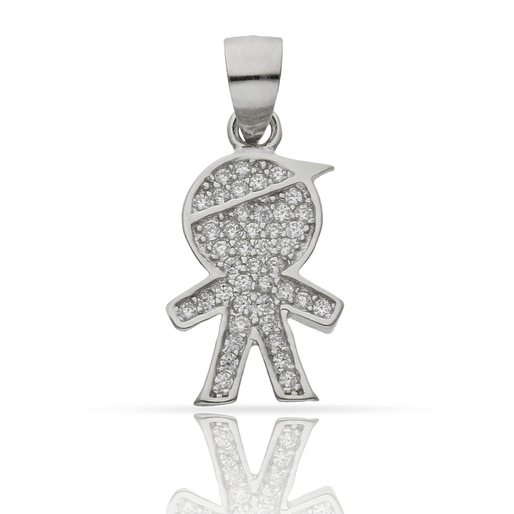 Colgante Plata 925 Niño con Circonitas