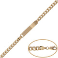 Pulsera Oro 18K Placa Barbada 5mm Hombre