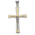 Cruz Oro 18KL Bicolor con Cristo - 22x32mm