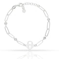 Pulsera Plata 925 Candado + Bolas