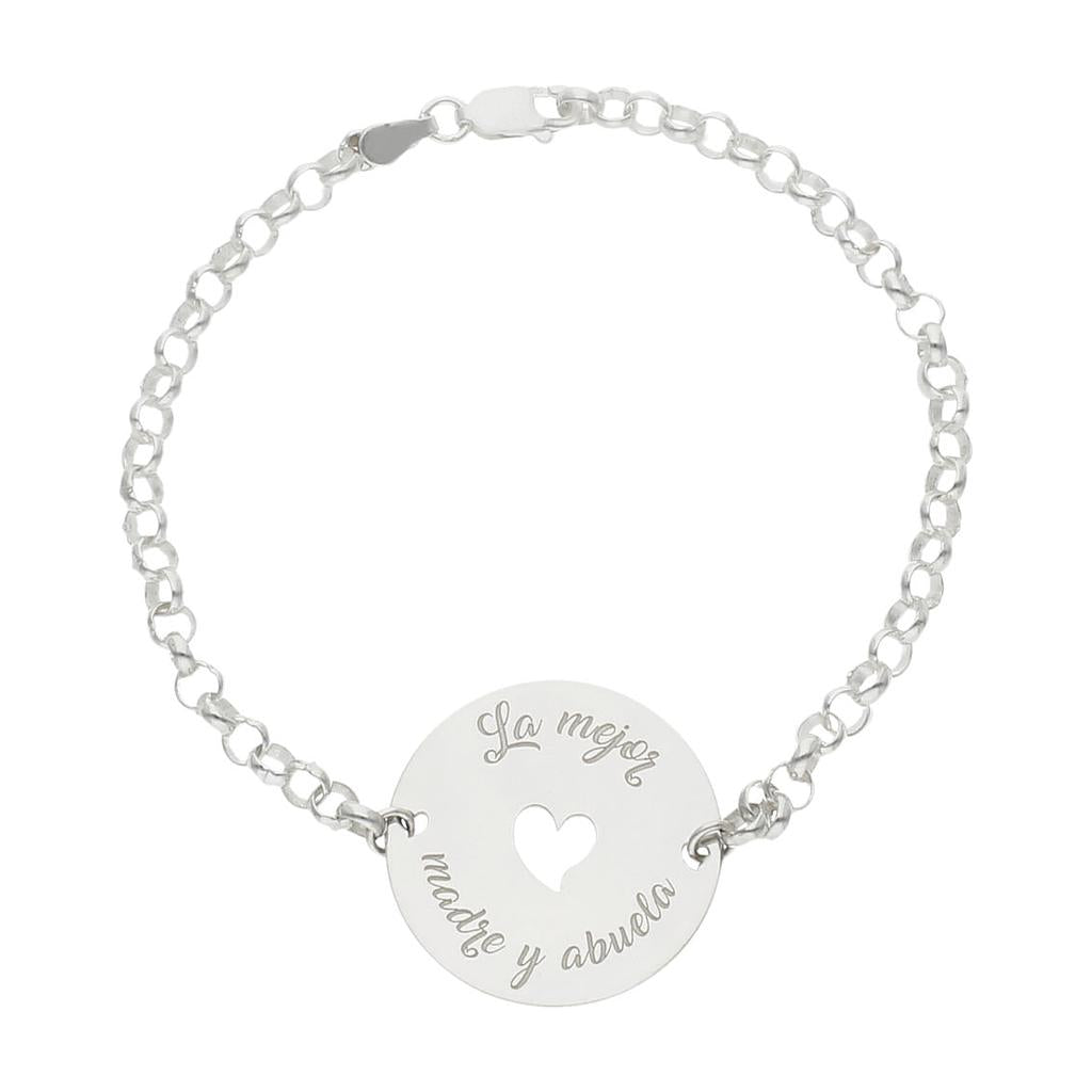 Pulsera Plata 925 La Mejor Mamá y Abuela