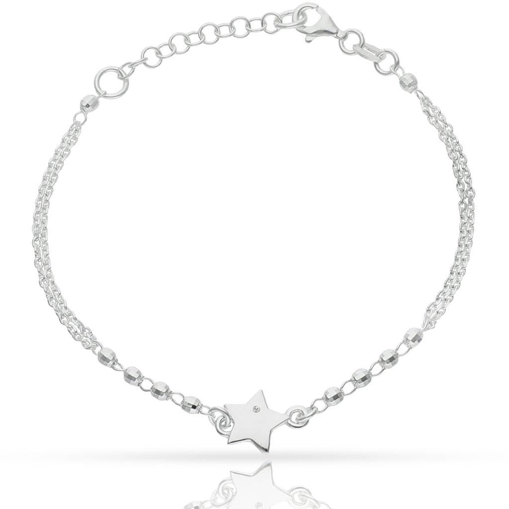 Pulsera Plata 925 Estrella + Bolas