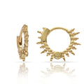 Aros Plata Chapada Oro Zona Helix Rayos de Sol 6mm