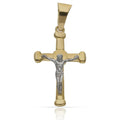 Cruz Oro 18KL con Cristo en Oro Blanco - 19x31mm