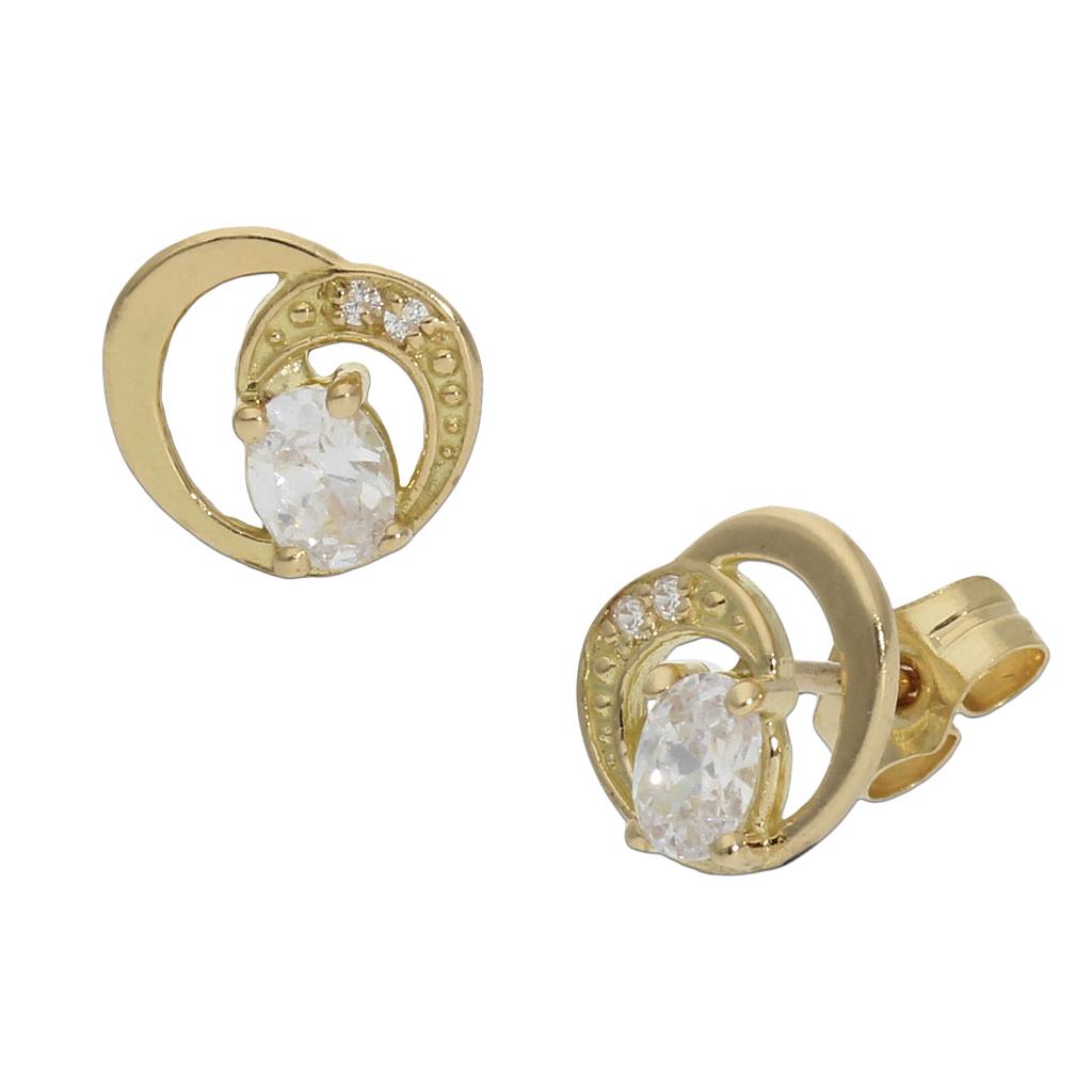 Pendientes Oro 18Kl Circonitas 7,50x8mm