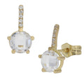 Pendientes Oro 18Kl Circonitas 7x13mm