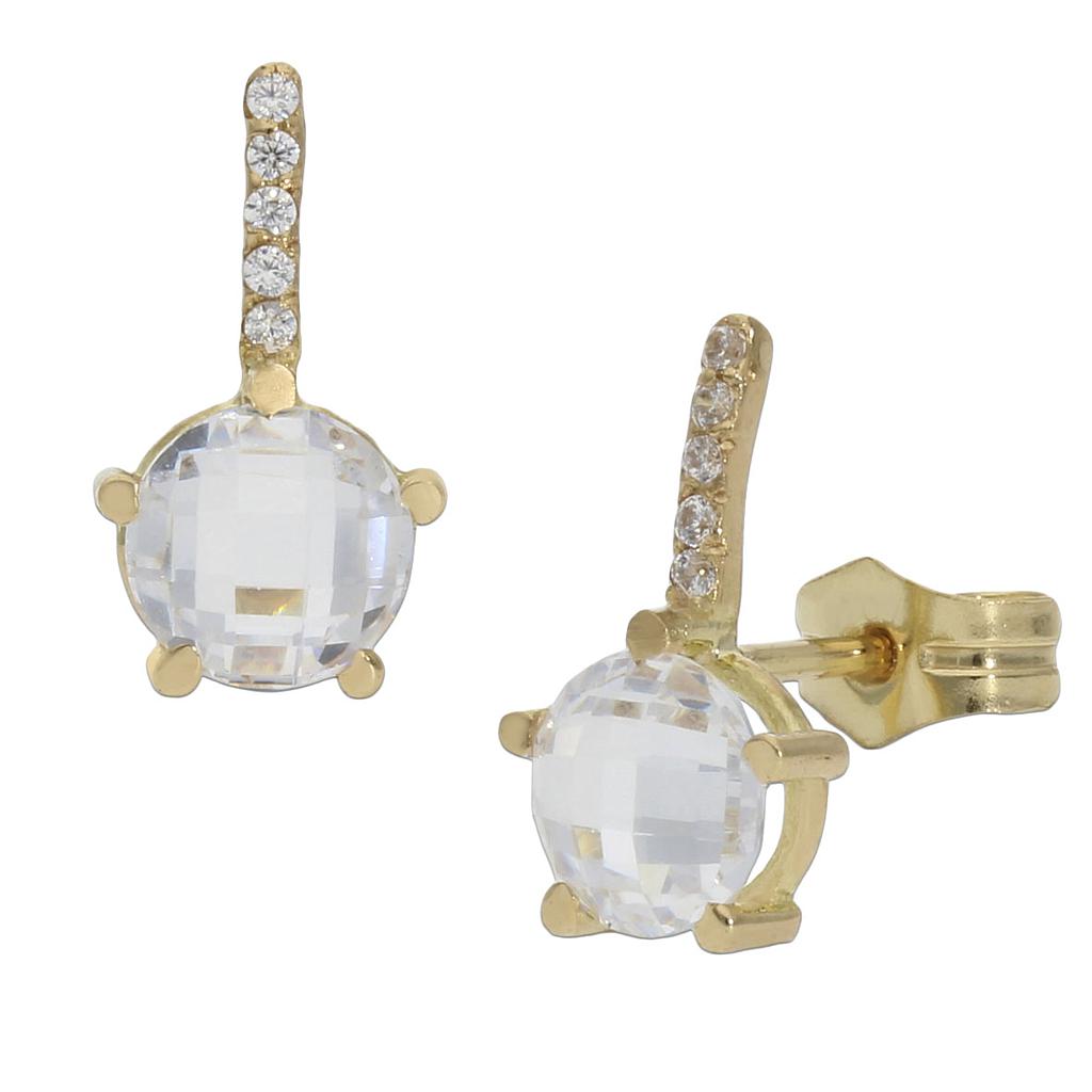 Pendientes Oro 18Kl Circonitas 7x13mm