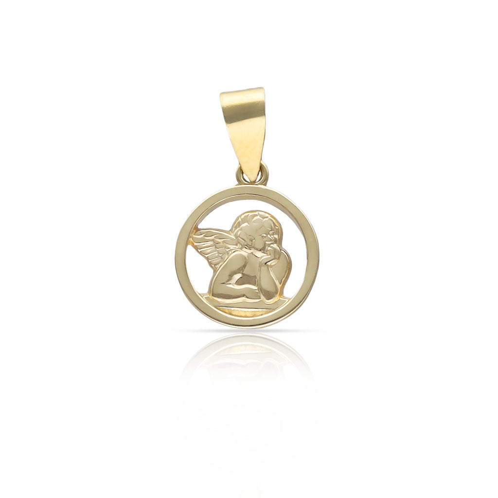 Medalla Oro 18K Ángel de la Guarda 10mm