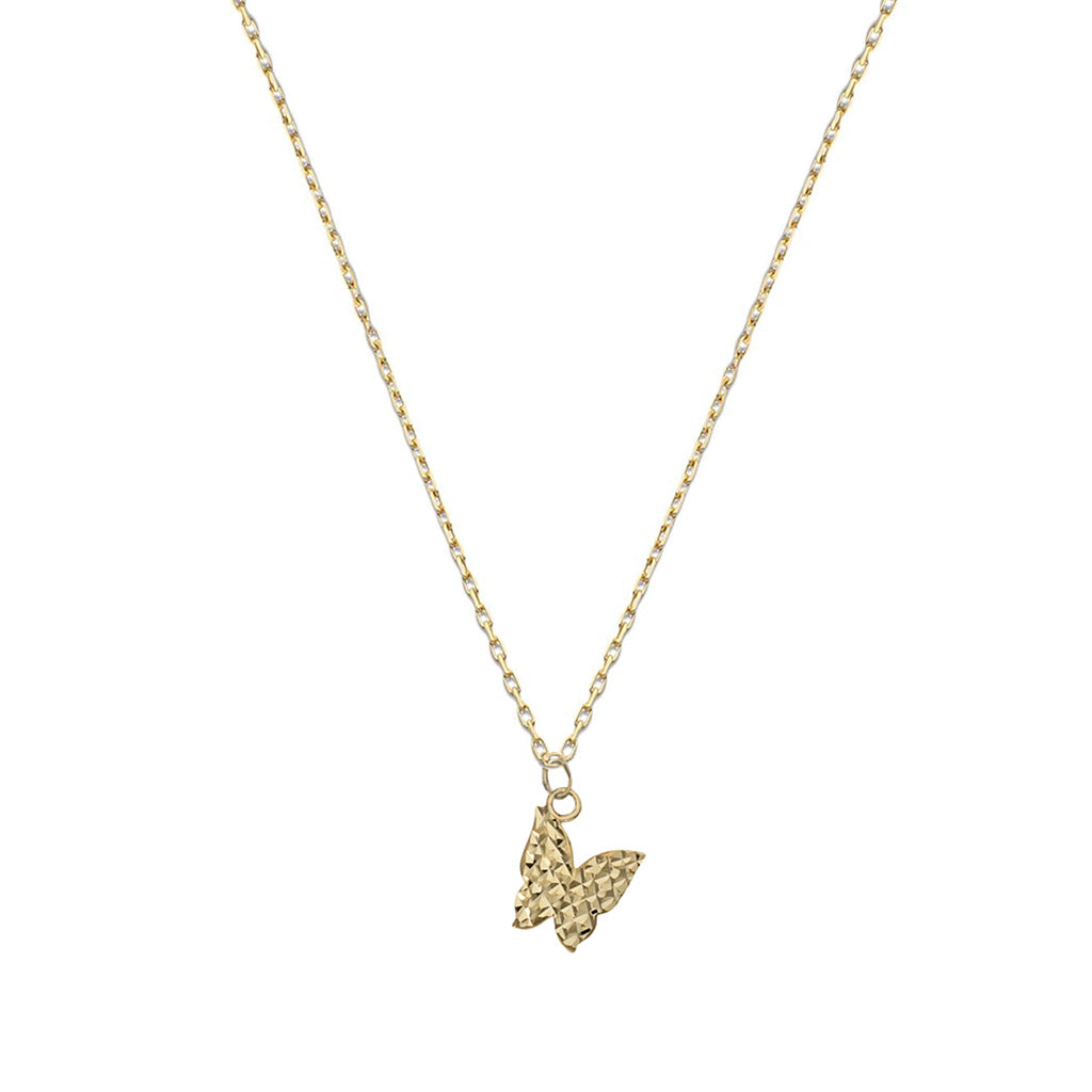 Gargantilla Oro 18K Mariposa Tallada