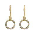 Medios Aros Oro 18KL con Círculo de Circonitas - 5,50mm