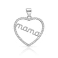 Colgante Plata 925 Mamá Corazón 20x20mm