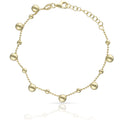 Pulsera Plata Chapada en Oro Bolas