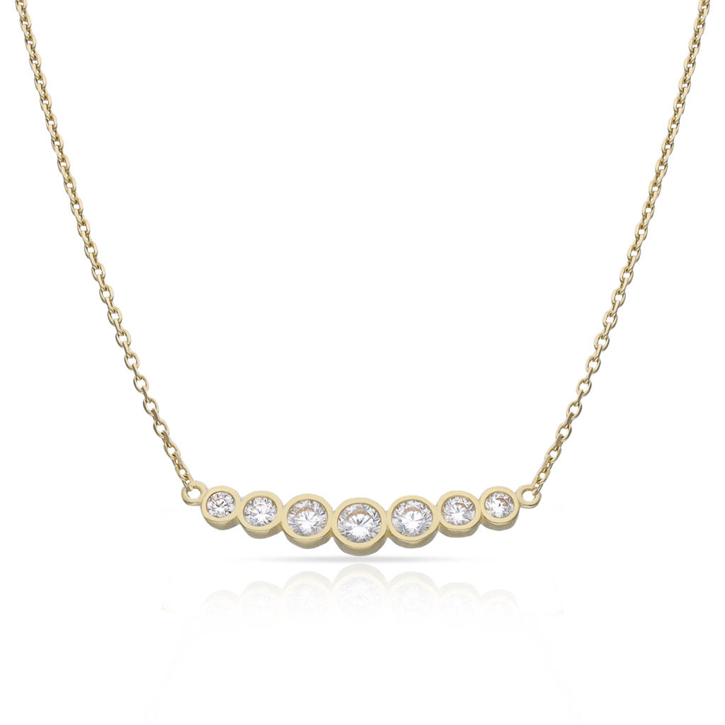 Gargantilla Oro 18K Curva Circonitas