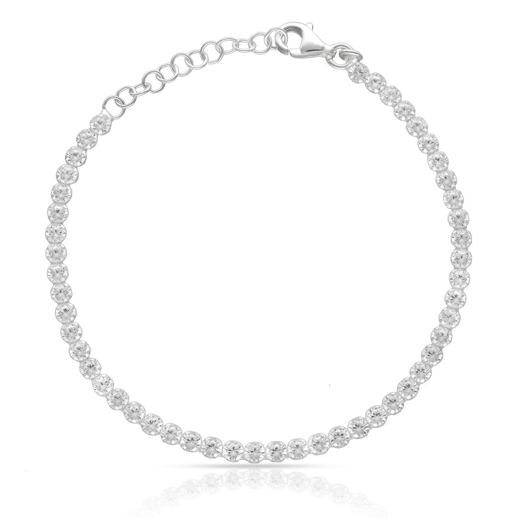 Pulsera Plata 925 Riviere 2mm