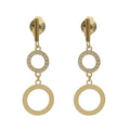 Pendientes Oro 18Kl con Circonitas Motivos Redondos - 8x24mm