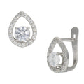 Pendientes Oro Blanco 18K Circonitas