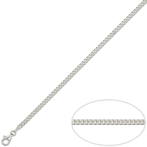 Cadena Plata 925 Barbada Maciza 3mm