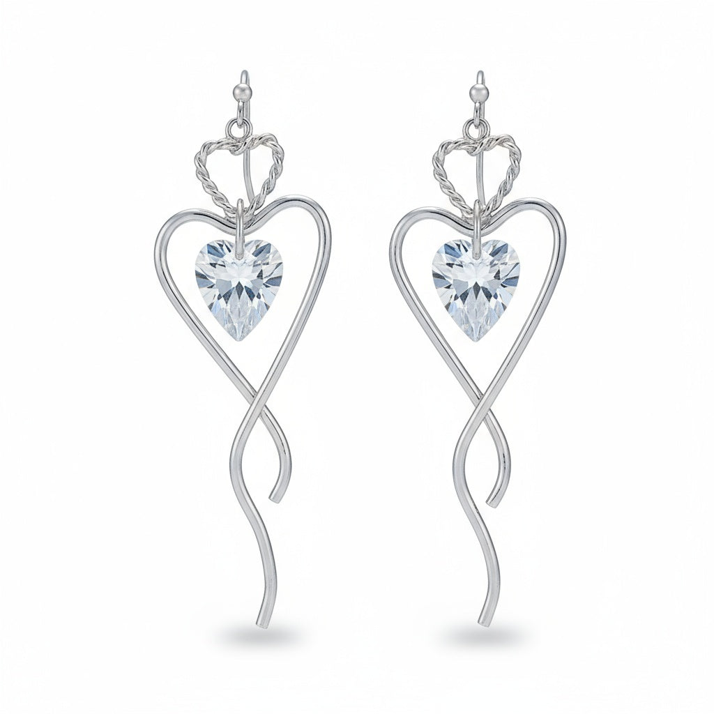 Pendientes Corazón Plata 925mm