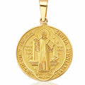 Medalla Oro 18Kl San Benito - 20mm