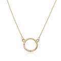 Gargantilla Oro 18K Círculo + Circonitas