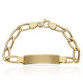 Pulsera Oro 18KL Hueca Fígaro Placa
