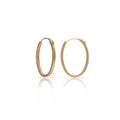 Aros Oro 18K Oval 4 Caras