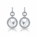 Pendientes Plata 925mm Círculo Circonitas