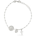 Pulsera Plata 925 Milagrosa + Cruz de San Benito