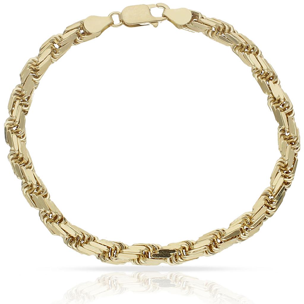 Pulsera Salomónica Tallada Oro 18K 5.50mm