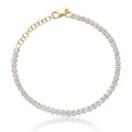 Pulsera Plata Chapada en Oro Rivière 2mm
