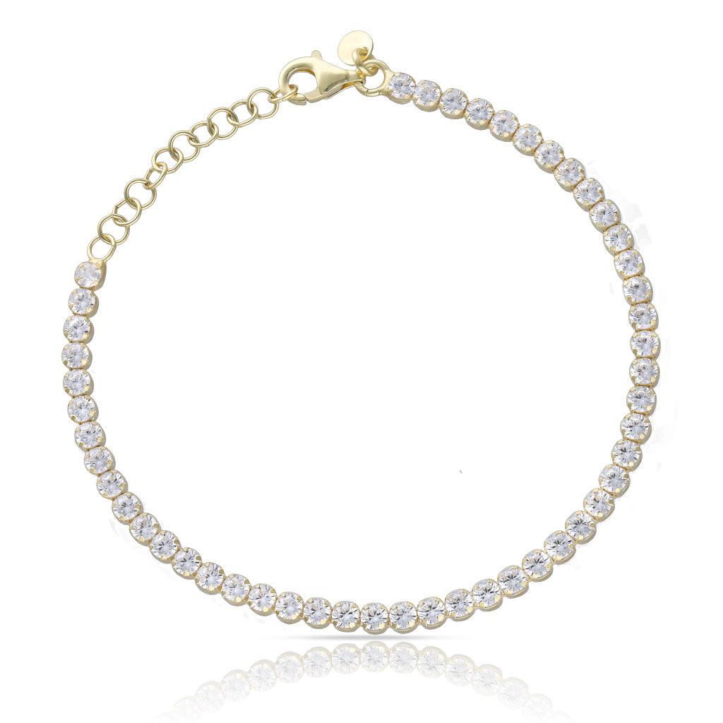 Pulsera Plata Chapada en Oro Rivière 2mm