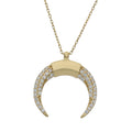 Gargantilla Oro 18K Media Luna Circonitas