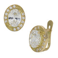 Pendientes Oro 18Kl Circonitas 9x11mm