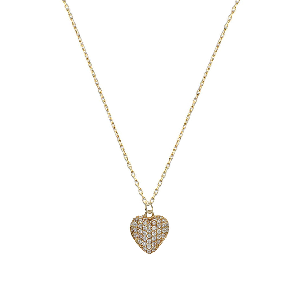 Gargantilla Oro 18K Corazón Circonitas