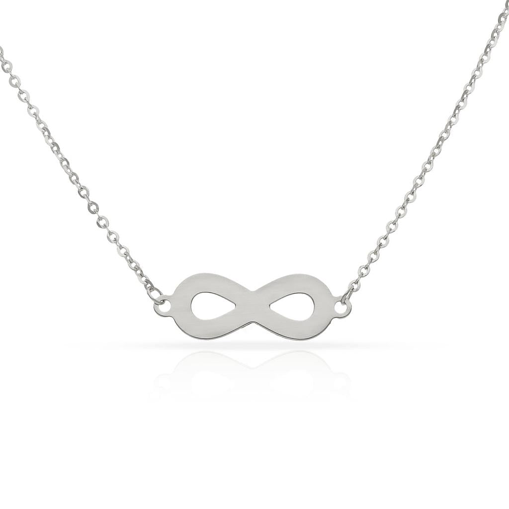 Gargantilla Oro Blanco 18Kl Infinito Liso