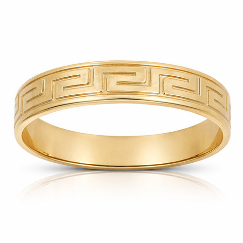Alianza Oro 18Kl Tallada Greca - 5mm