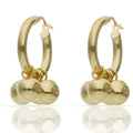Aros Plata Chapada Oro con Bolas 12mm