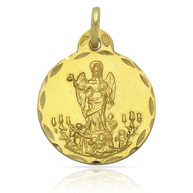 Medalla Oro 18Kl San Rafael - 19mm