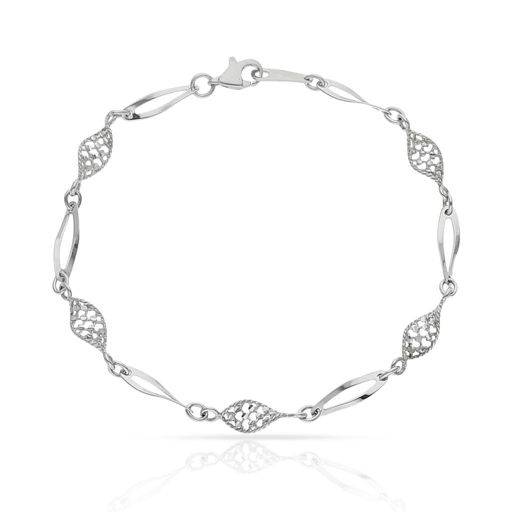 Pulsera Oro Blanco 18K