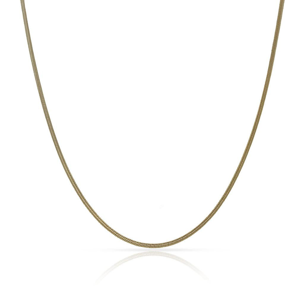 Collar Oro 18K Cola de Topo Redonda 1mm