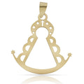 Colgante Oro 18Kl Virgen del Rocio - 24x25mm